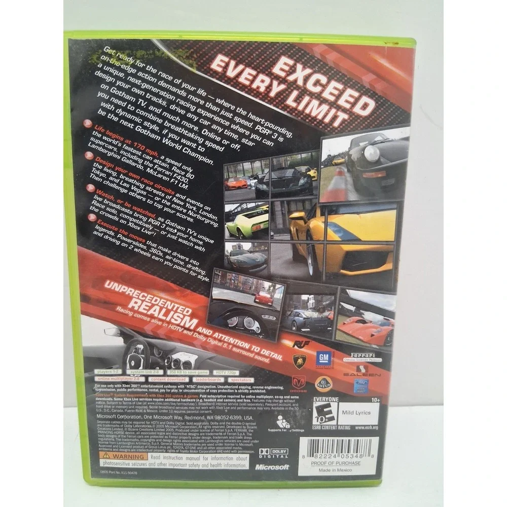 Project Gotham Racing 3 (Microsoft Xbox 360, 2005)